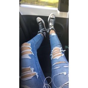 American Eagle ripped jeans